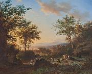 Willem Bodeman Italianate landscape oil on canvas